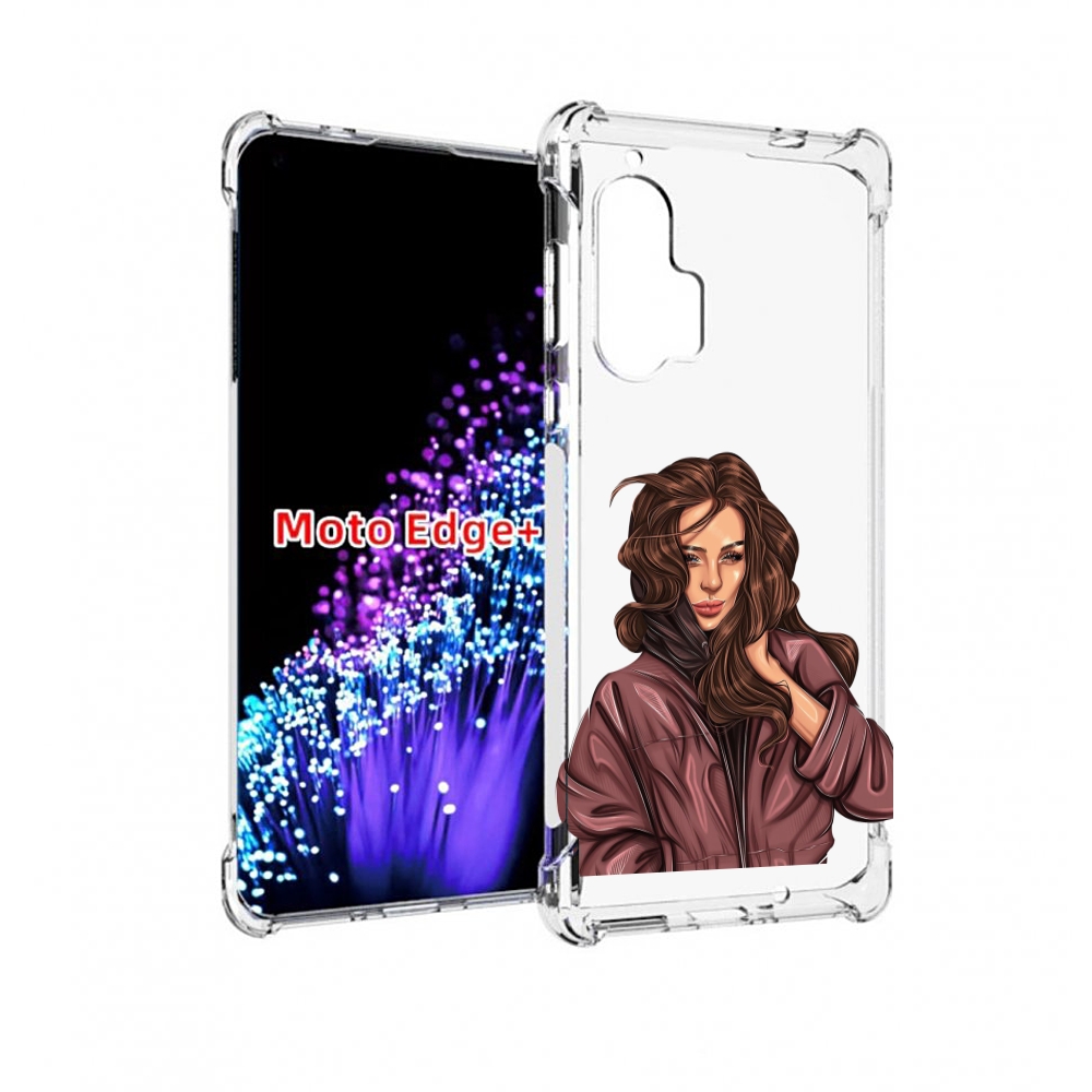 

Чехол MyPads Арт-рисунок-девушки для Motorola Edge+ Plus, Прозрачный, Tocco