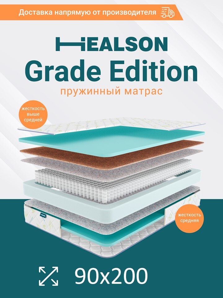 

Матрас анатомический на кровать. Grade edition 90х200, Grade edition