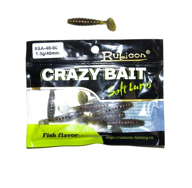 

Силиконовая приманка Rubicon Crazy Bait SA 40 мм, 002, 12 шт., Зеленый, Crazy Bait SA