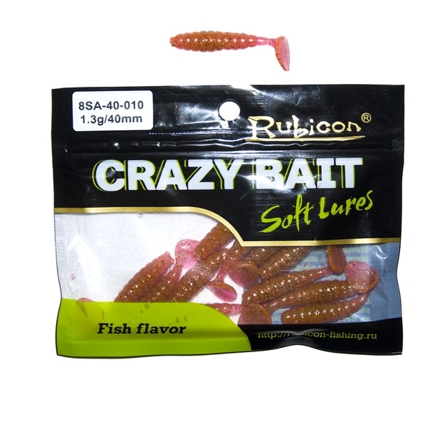 

Силиконовая приманка Rubicon Crazy Bait SA 40 мм, 010, 12 шт., Красный, Crazy Bait SA