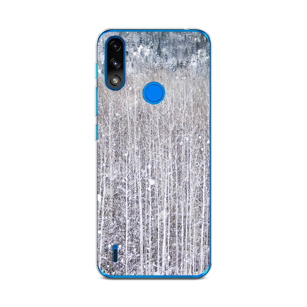 

Чехол на Lenovo K13/Motorola Moto E7 Power "Снежный лес", Бежевый;серый;белый, 113050-5