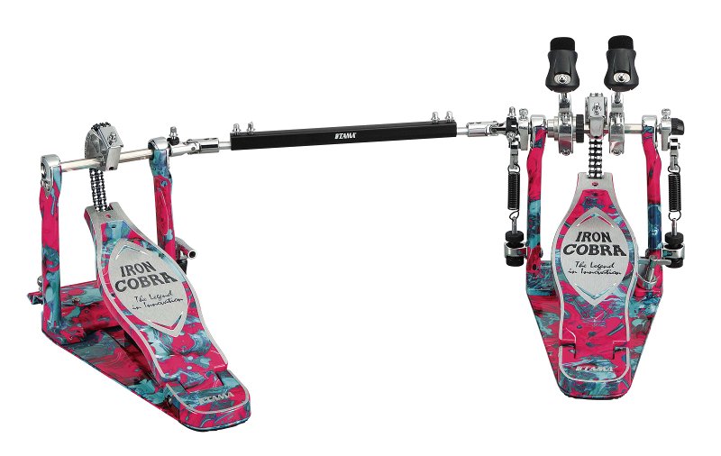 TAMA IRON COBRA HP900RWCMS Rolling Glide Twin Pedal, Coral Swirl, двойная педаль в кейсе