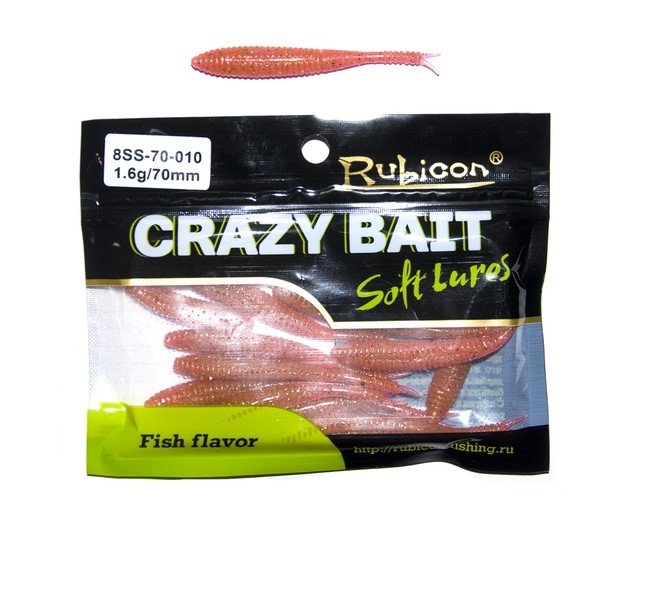 Силиконовая приманка Rubicon Crazy Bait 70 мм, 010, 12 шт.