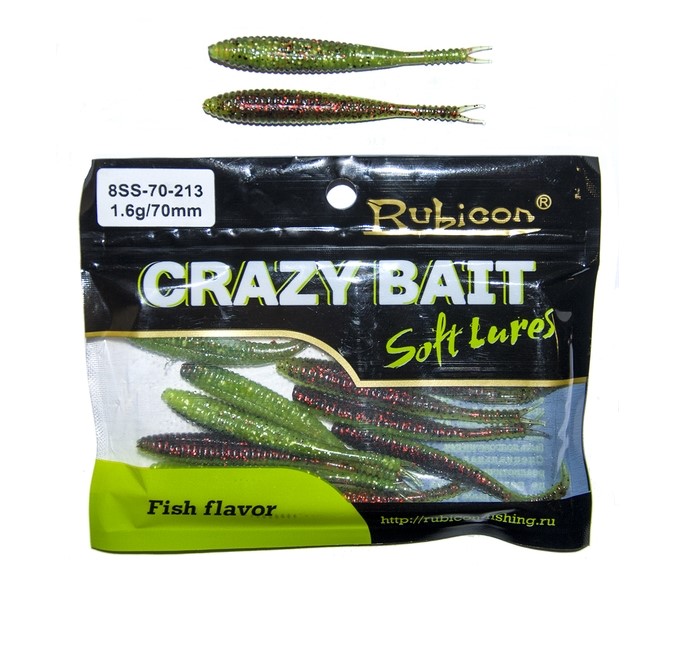 Силиконовая приманка Rubicon Crazy Bait 70 мм, 213, 12 шт.