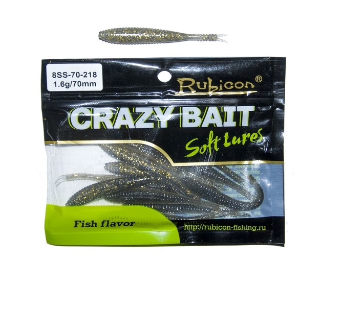 

Силиконовая приманка Rubicon Crazy Bait 70 мм, 218, 12 шт., Коричневый, Crazy Bait