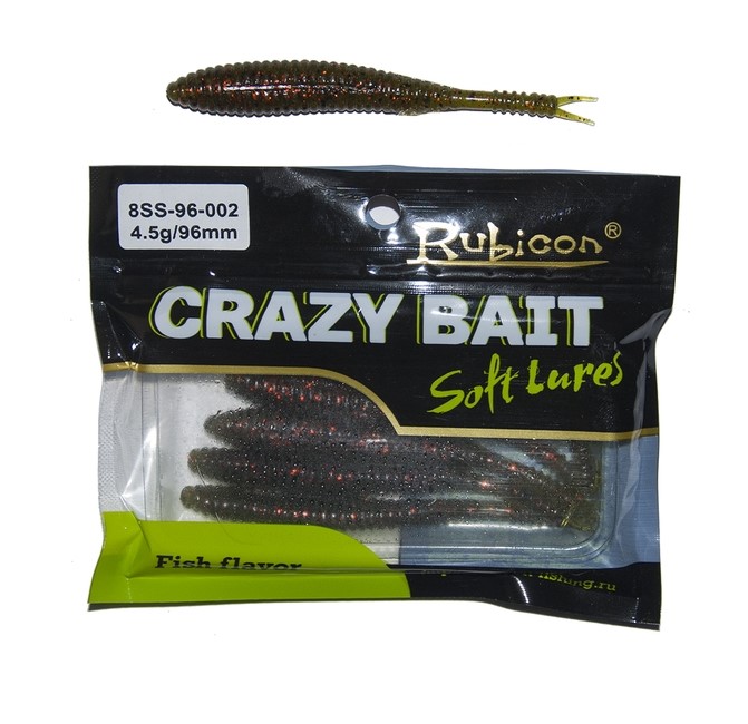 Силиконовая приманка Rubicon Crazy Bait 96 мм, 002, 6 шт.