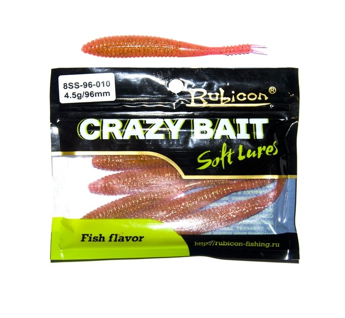 

Силиконовая приманка Rubicon Crazy Bait 96 мм, 010, 6 шт., Красный, Crazy Bait
