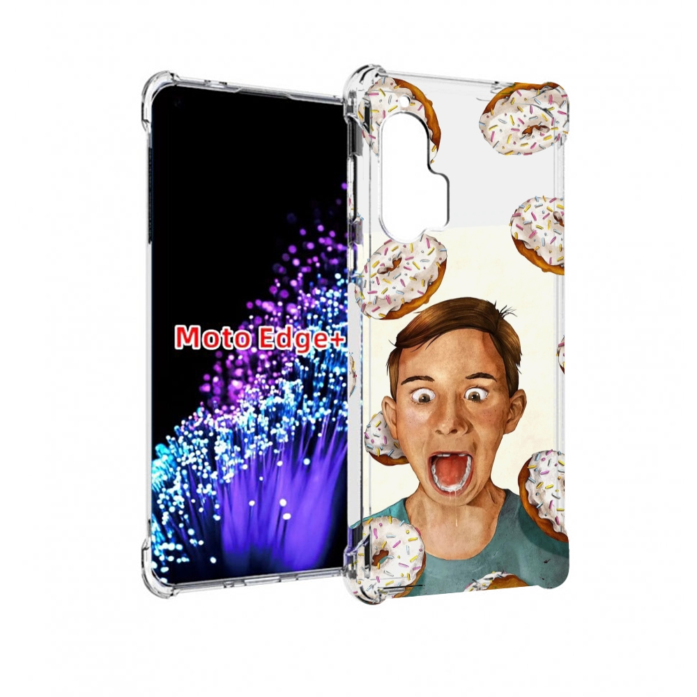 

Чехол MyPads Бешенные-пончики для Motorola Edge+ Plus, Прозрачный, Tocco