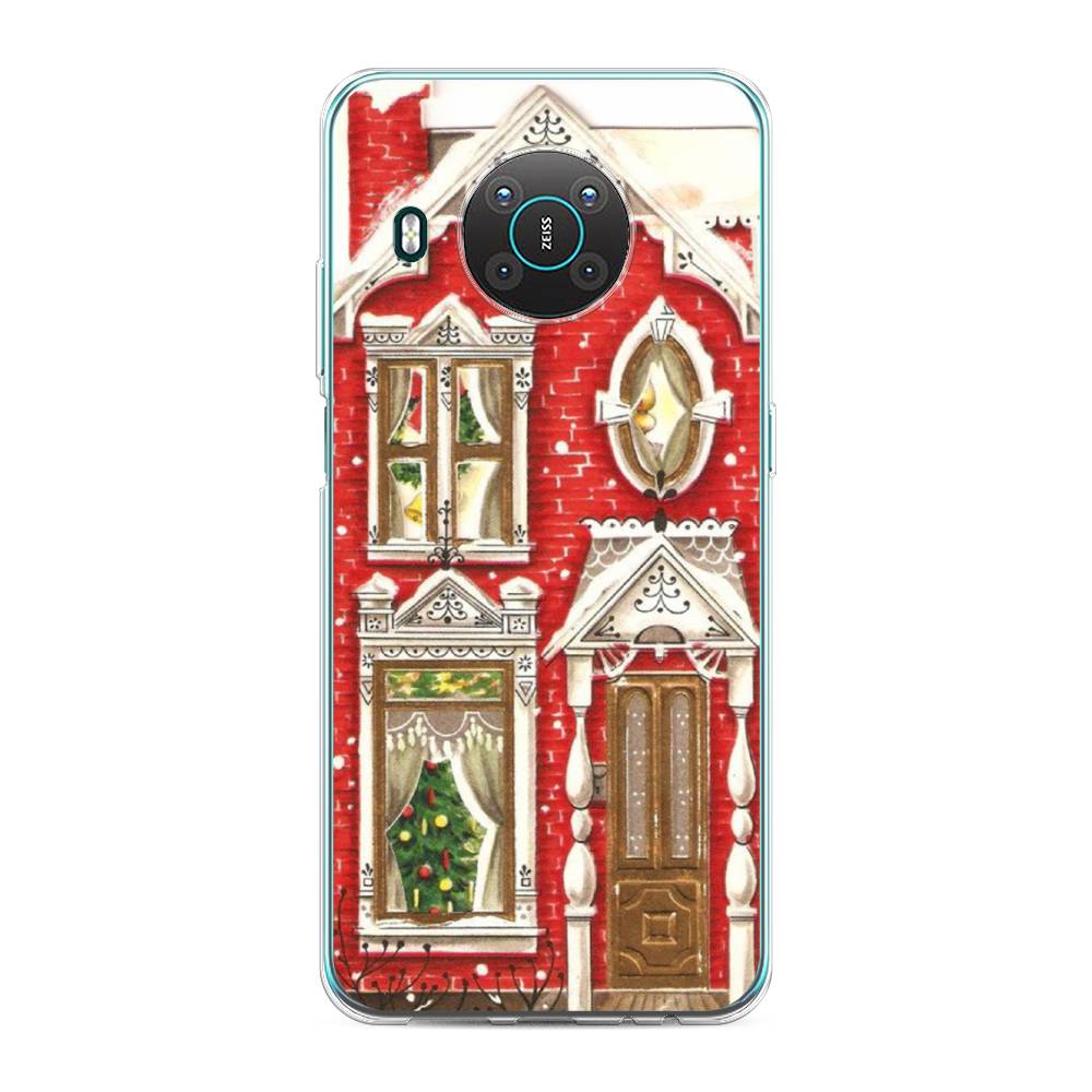 

Чехол на Nokia X20 "Пряничный домик", Белый;красный;зеленый, 124750-5