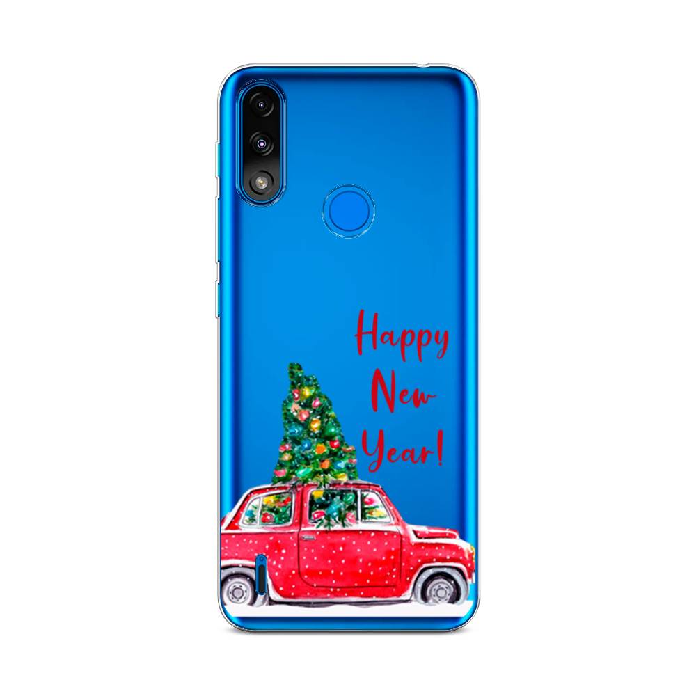 

Чехол на Lenovo K13/Motorola Moto E7 Power "Happy New Year", Красный;зеленый, 113050-5