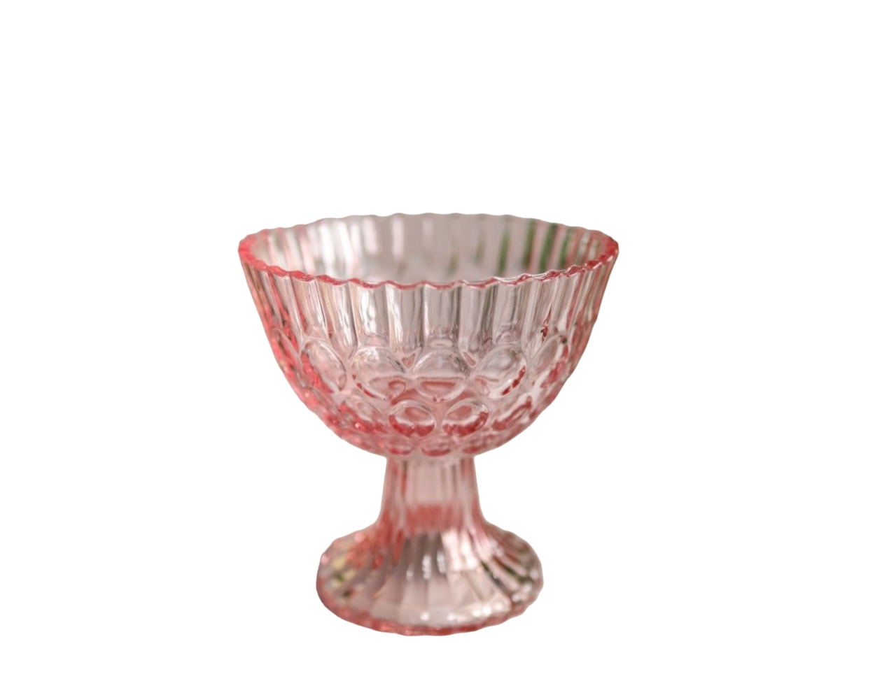 фото Креманка гурмэ, стекло, цвет-розовый, 12x12x12.5 см, 380 мл edelman