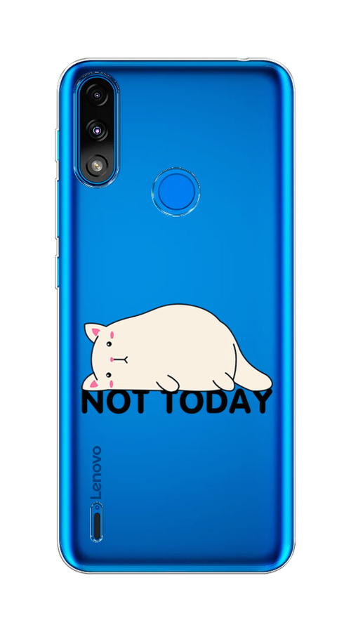 

Чехол на Lenovo K13/Motorola Moto E7 Power "Cat not today", Белый;розовый;черный, 113050-1