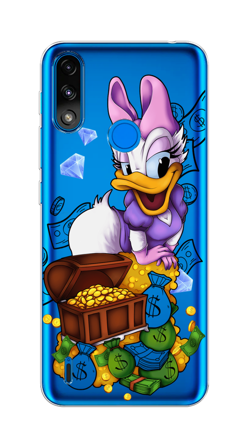 

Чехол на Lenovo K13/Motorola Moto E7 Power "Rich Daisy Duck", Коричневый;белый;фиолетовый, 113050-6