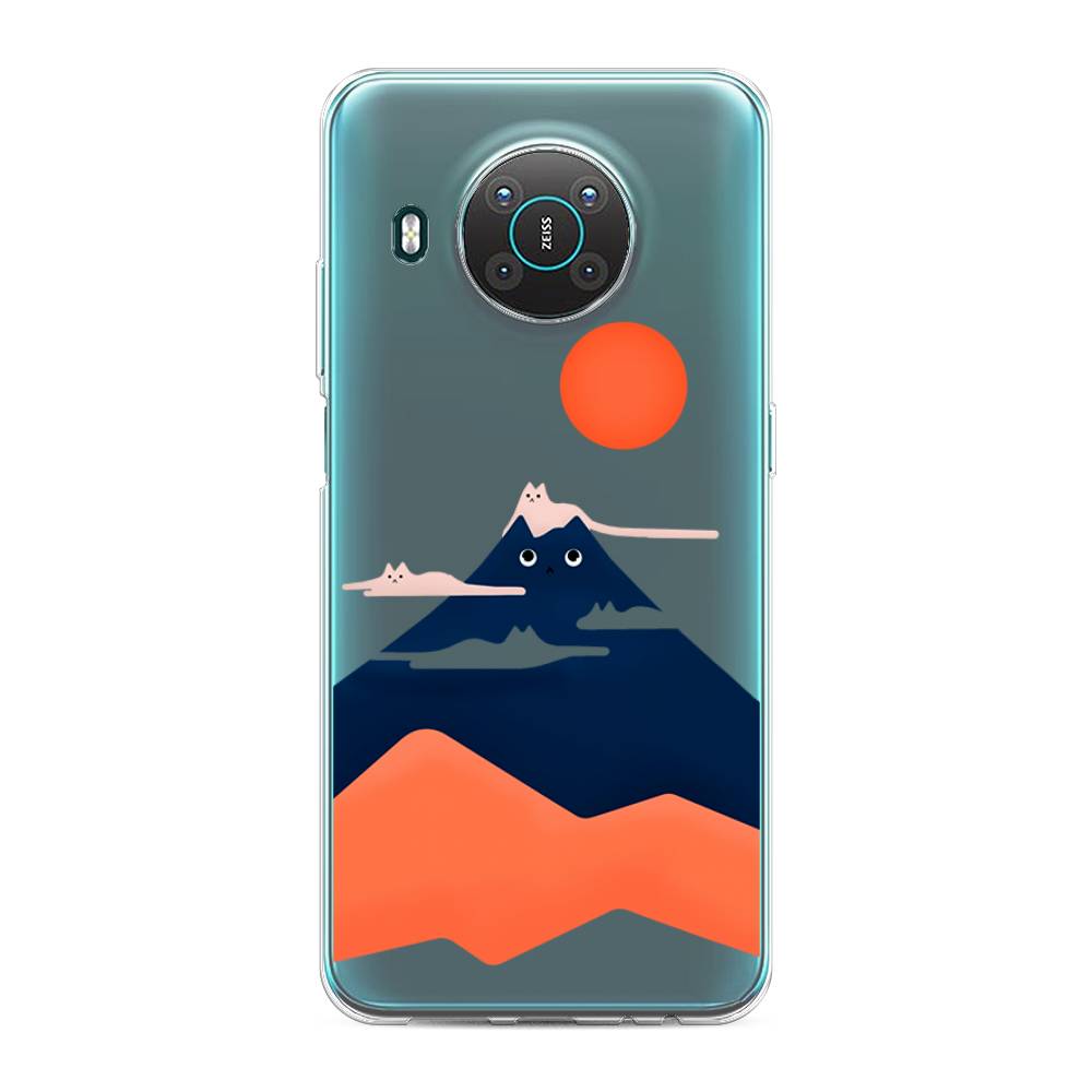 

Чехол на Nokia X20 "Кот-гора", Черный;оранжевый, 124750-4