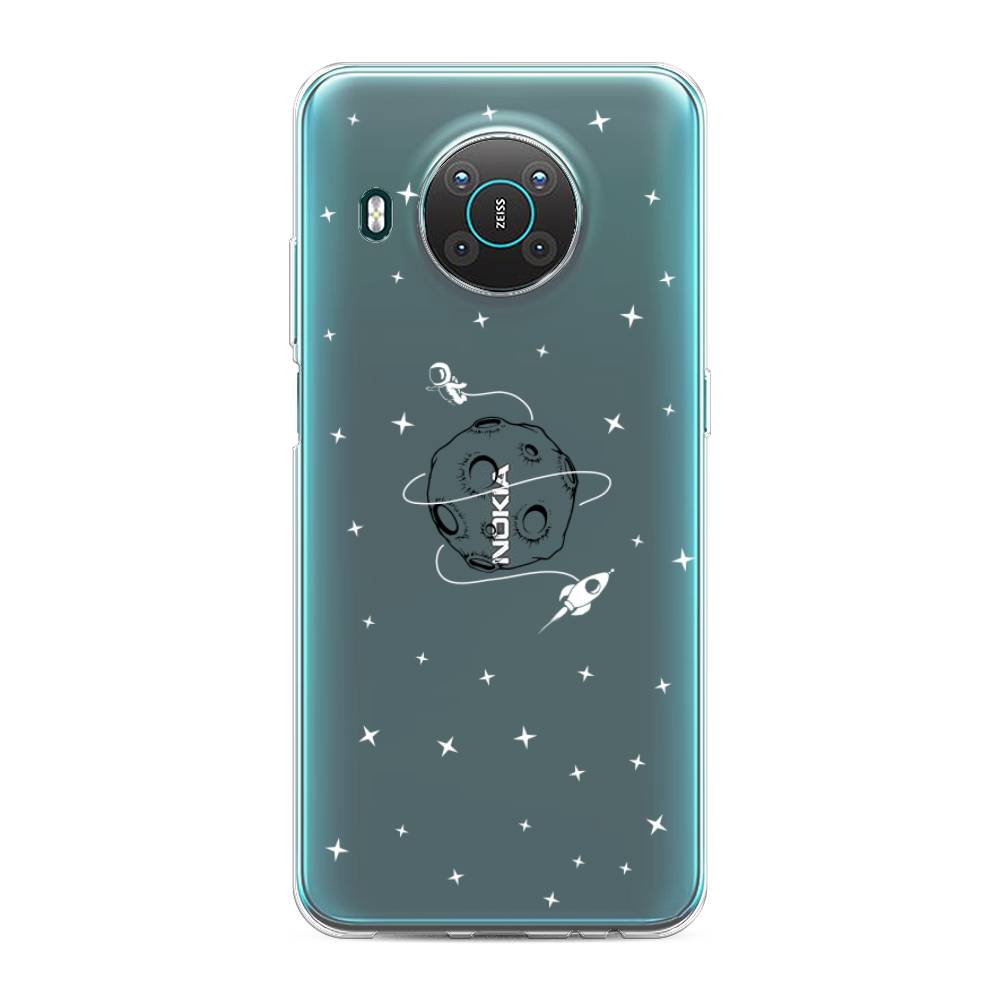 

Чехол на Nokia X20 "Полет вокруг луны", Белый;серый;черный, 124750-2