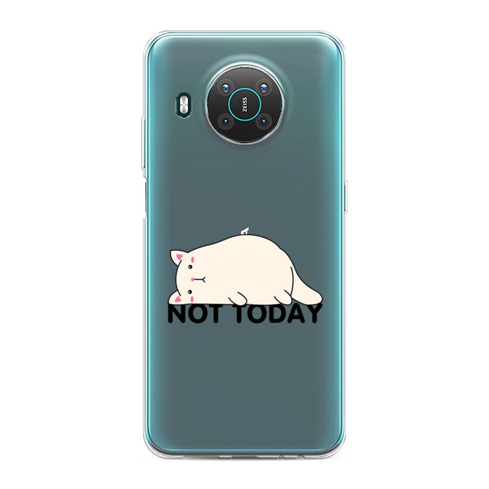 

Чехол на Nokia X20 "Cat not today", Белый;розовый;черный, 124750-1