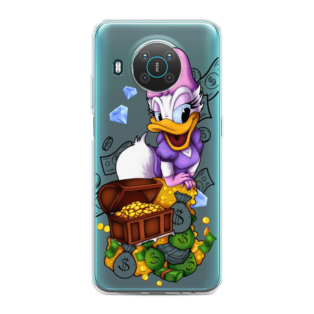 

Чехол на Nokia X20 "Rich Daisy Duck", Коричневый;белый;фиолетовый, 124750-6