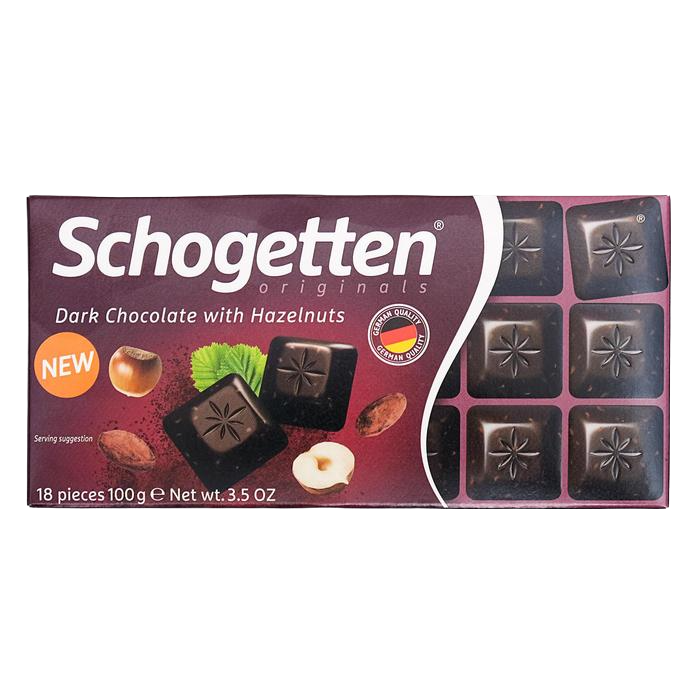 Темный шоколад Schogetten Dark Chocolate с фундуком, 100 г