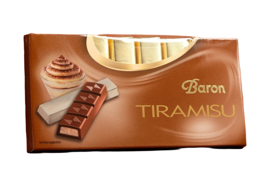 фото Молочный шоколад baron со вкусом тирамису, 100 г