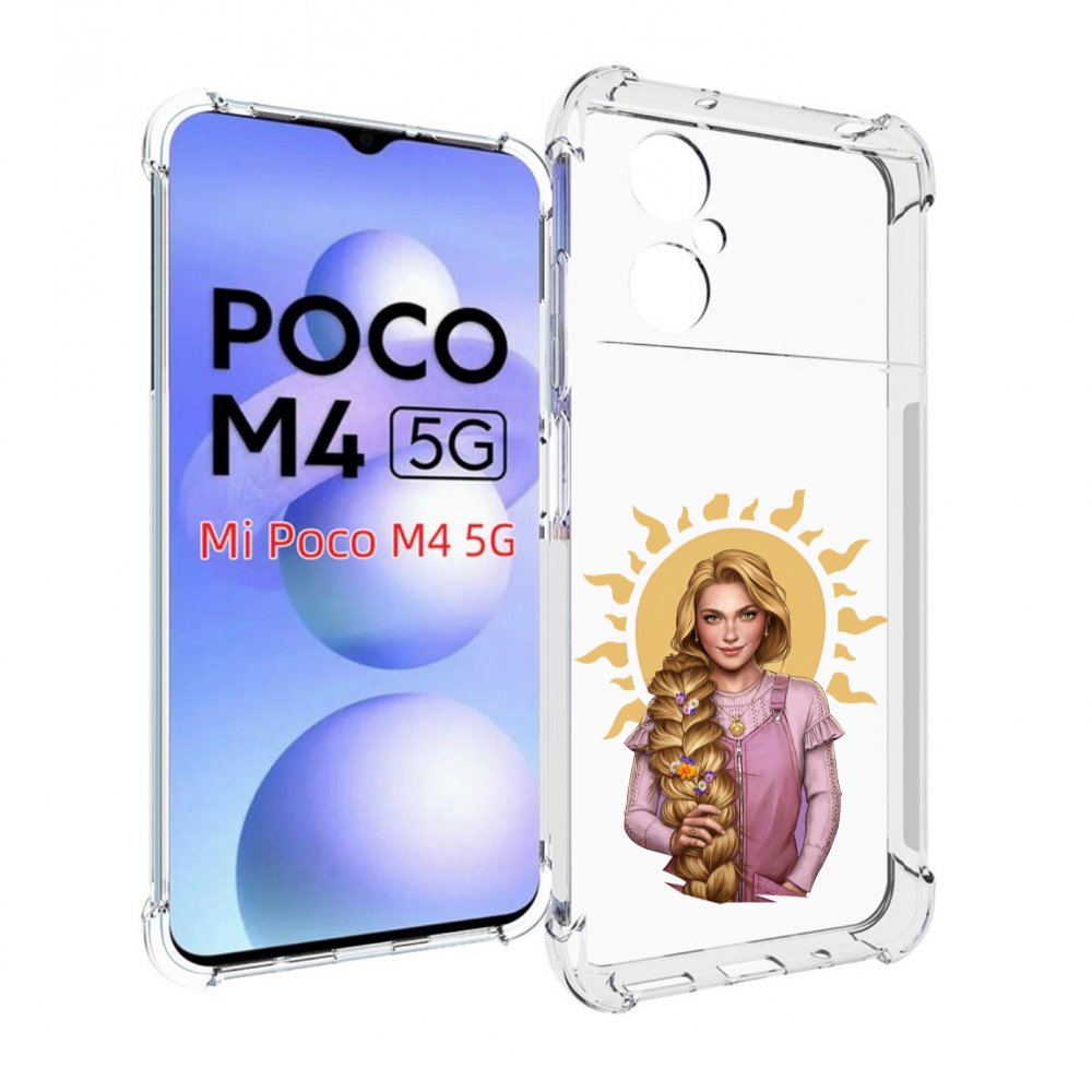 

Чехол MyPads девушка-с-большой-косой для Xiaomi Poco M4 5G, Прозрачный, Tocco