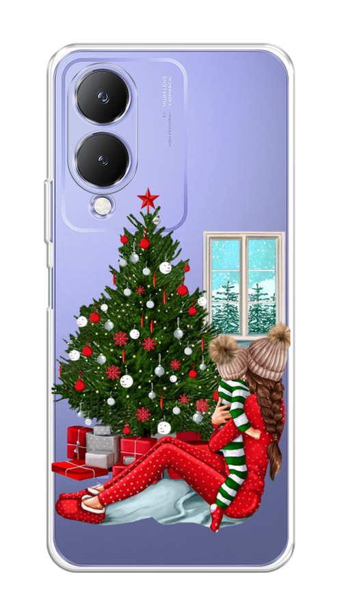 

Чехол на Vivo Y17s "Новый год с мамой", Красный;зеленый;голубой, 269850-1