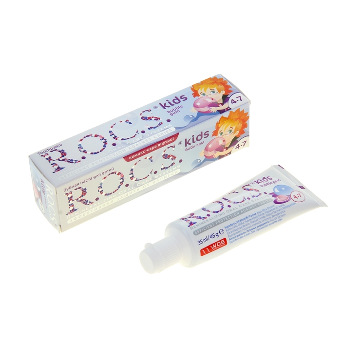 Зубная паста R.O.C.S. для детей Бабл Гам, 45гр быстро паста фиторецепты для занятых мам