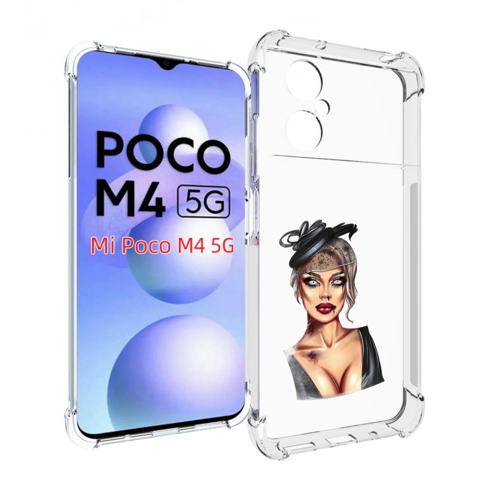 

Чехол MyPads девушка-с-линзами для Xiaomi Poco M4 5G, Прозрачный, Tocco