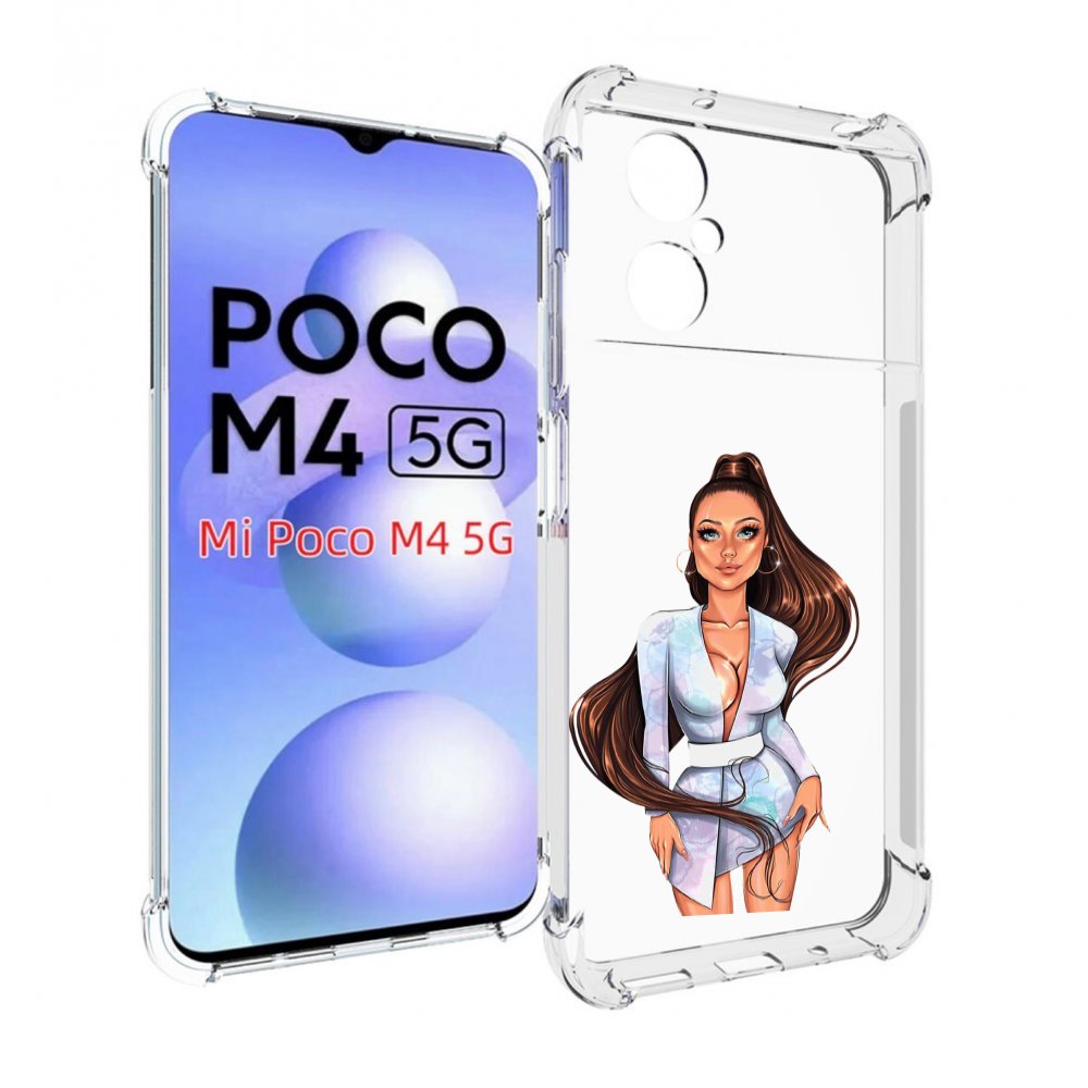 

Чехол MyPads девушка-с-очень-длинными-волосами женский для Xiaomi Poco M4 5G, Прозрачный, Tocco