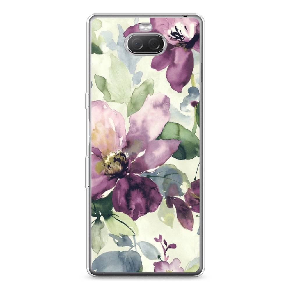 

Силиконовый чехол "Сиреневые цветы-акварель" на Sony Xperia 10 Plus, 54150-10