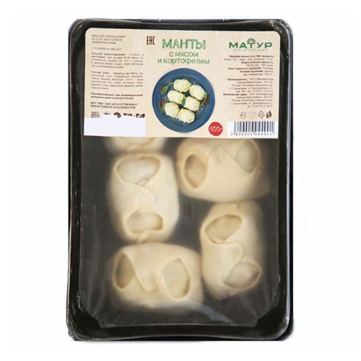

Манты Матур с мясом и картофелем замороженные 400 г