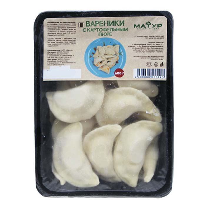 

Вареники Матур с картофельным пюре замороженные 600 г