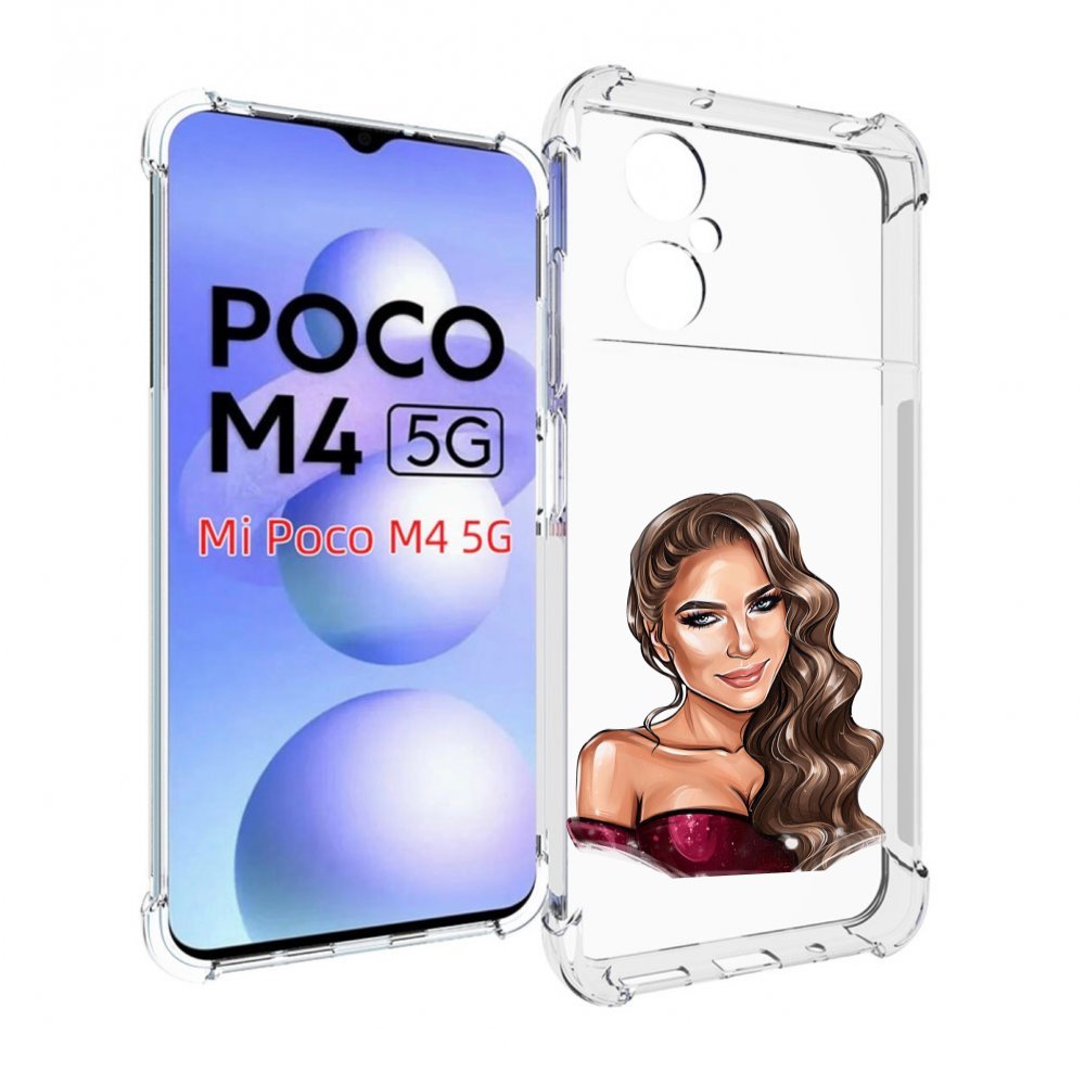 

Чехол MyPads девушка-с-улыбкой женский для Xiaomi Poco M4 5G, Прозрачный, Tocco