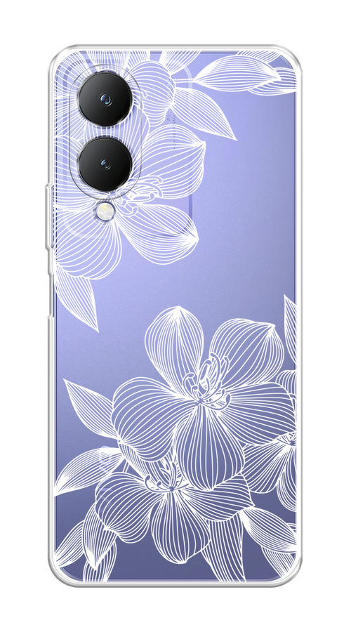 

Чехол на Vivo Y17s "Крокус", Белый;прозрачный, 269850-1