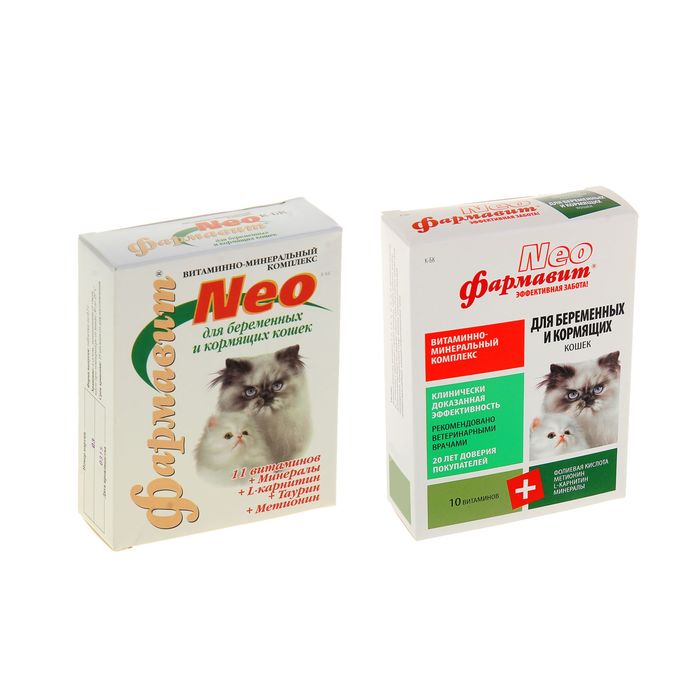 

Витаминный комплекс Фармавит Neo для беременных и кормящих кошек, 60 табл. 5 шт