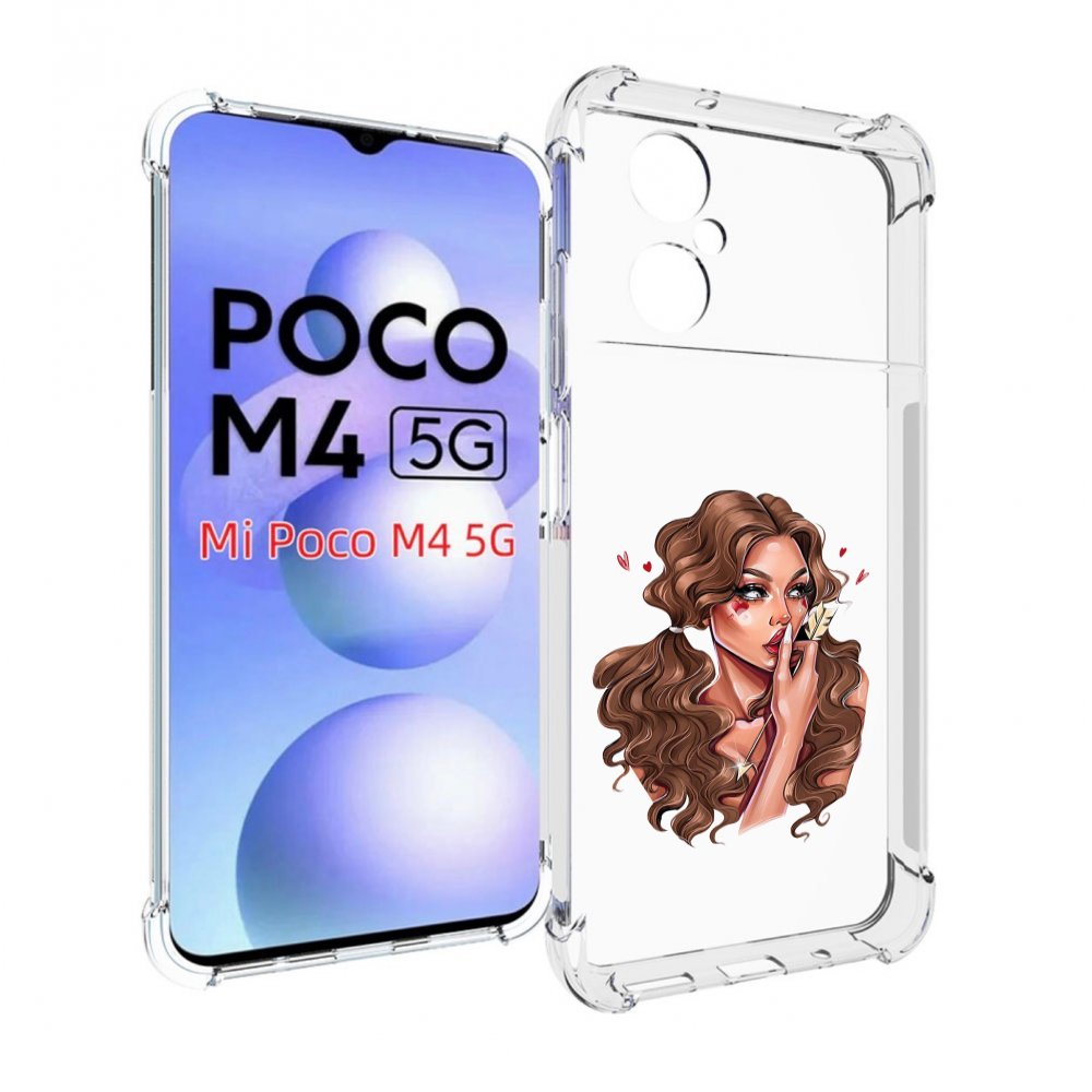 

Чехол MyPads девушка-со-стрелой женский для Xiaomi Poco M4 5G, Прозрачный, Tocco