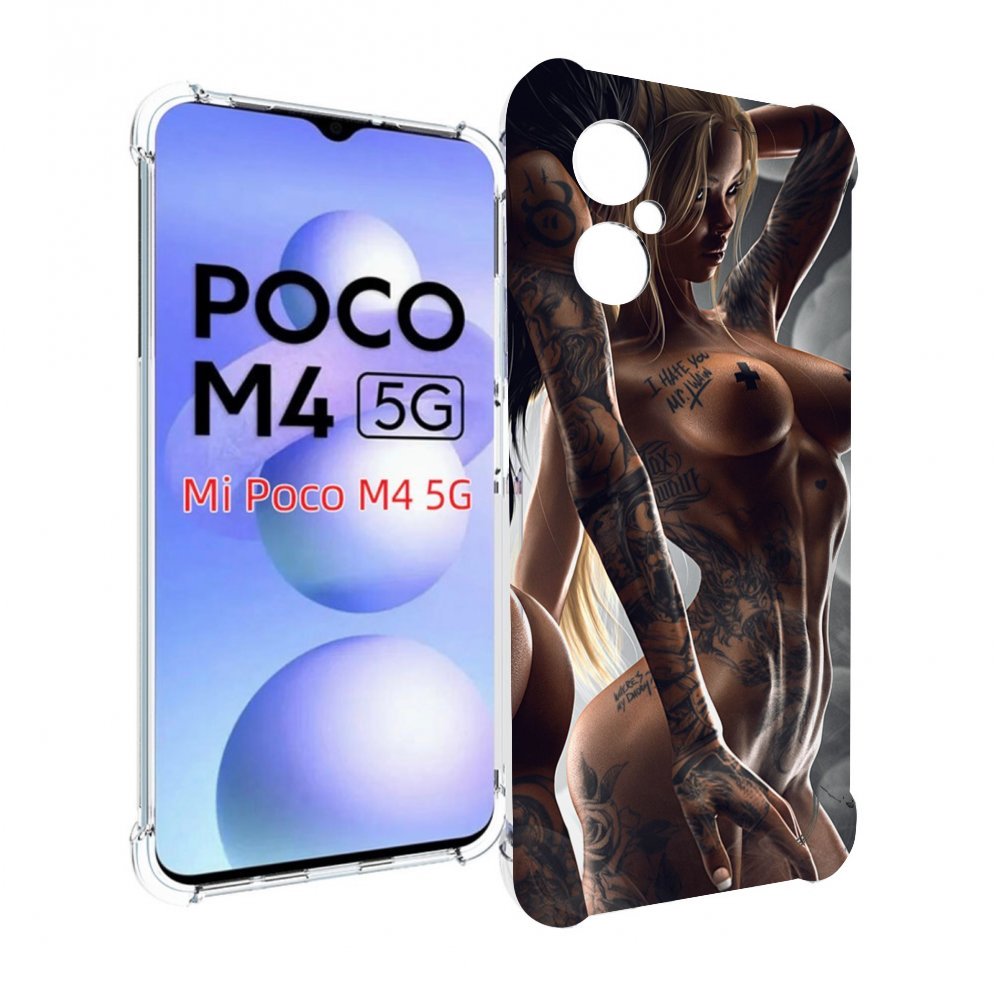 

Чехол MyPads девушки-инь-и-янь-в-татуировках для Xiaomi Poco M4 5G, Прозрачный, Tocco