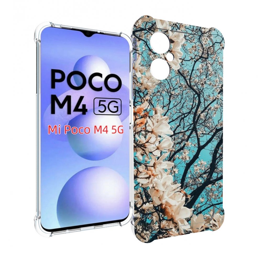 

Чехол MyPads дерево-с-цветочками для Xiaomi Poco M4 5G, Прозрачный, Tocco