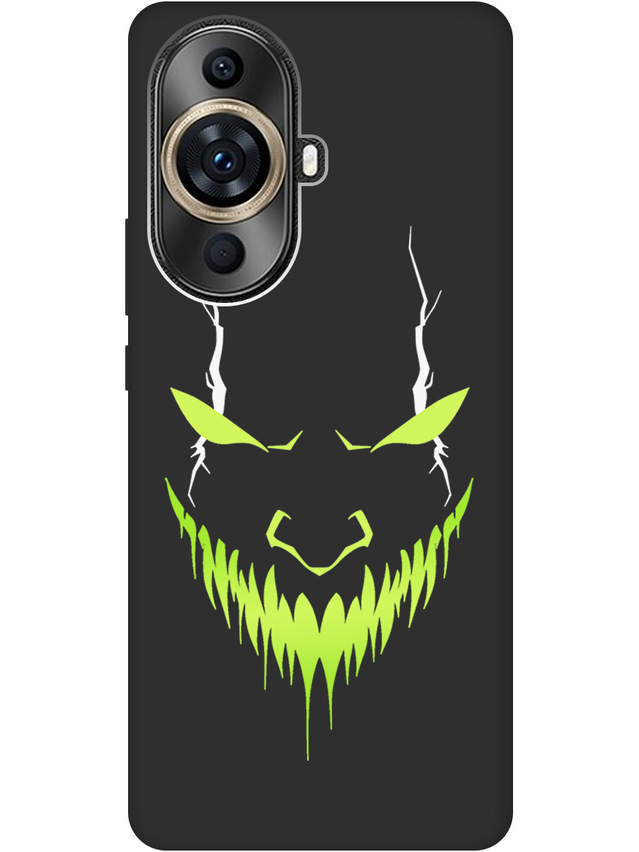 

Силиконовый чехол на Huawei nova 11 Pro / Ultra с принтом "Evil Face" матовый черный, Черный;белый;зеленый, 769390251