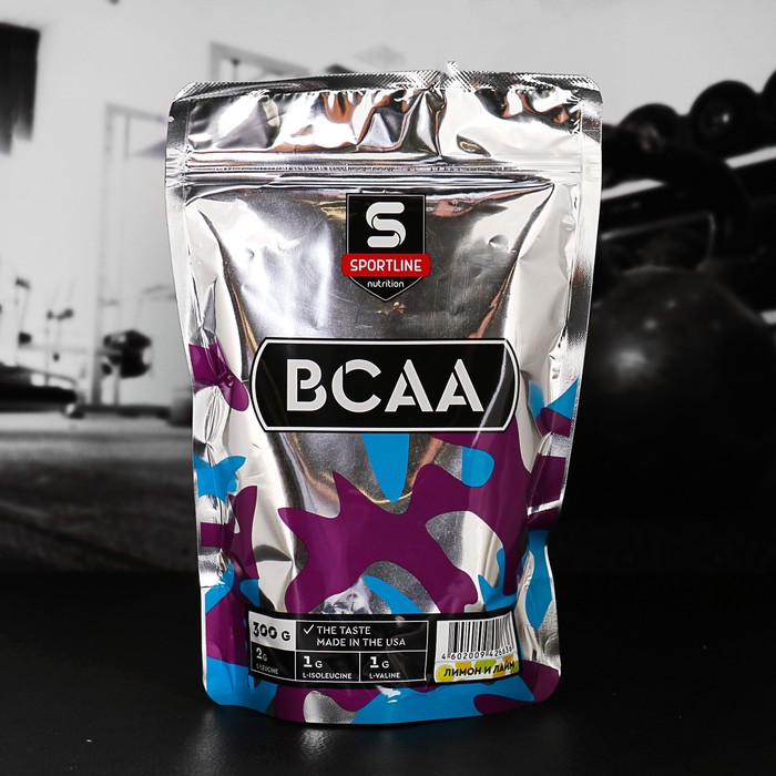 фото Аминокислоты sportline bcaa 2:1:1, лимон-лайм, 300 г nobrand