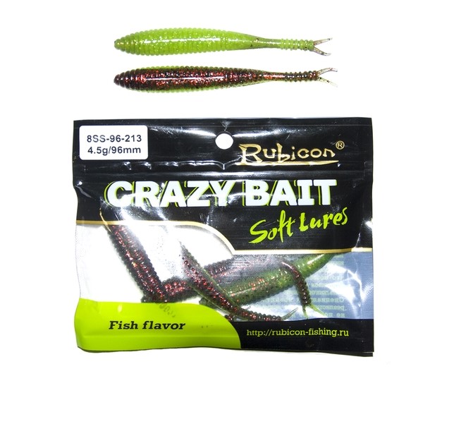 

Силиконовая приманка Rubicon Crazy Bait 96 мм, 213, 6 шт., Зеленый, Crazy Bait