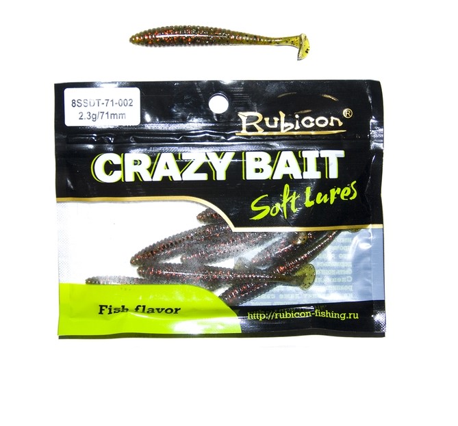 

Силиконовая приманка Rubicon Crazy Bait 71 мм, 002, 8 шт., Коричневый, Crazy Bait