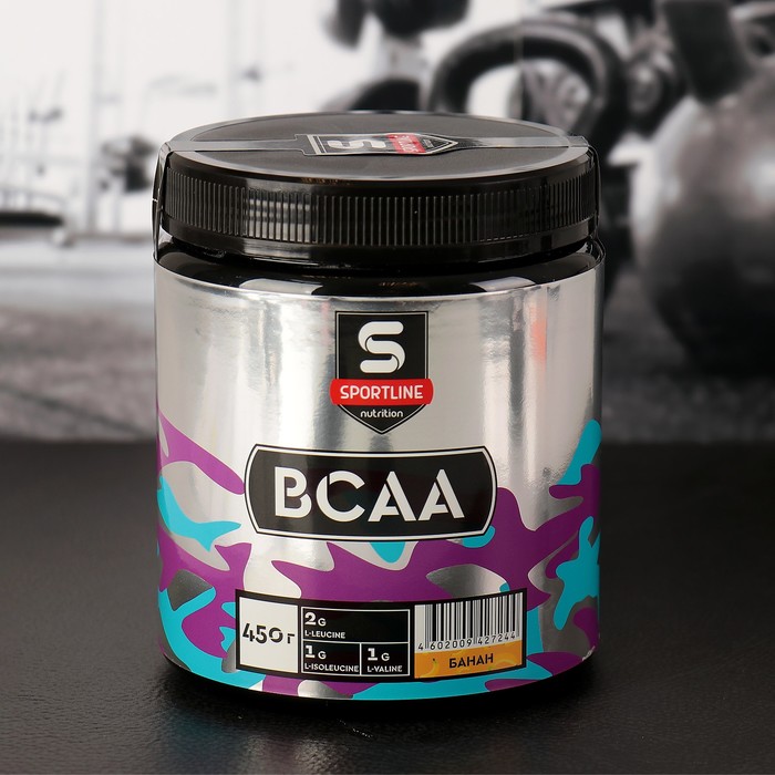 фото Аминокислоты sportline bcaa, банан, 450 г nobrand