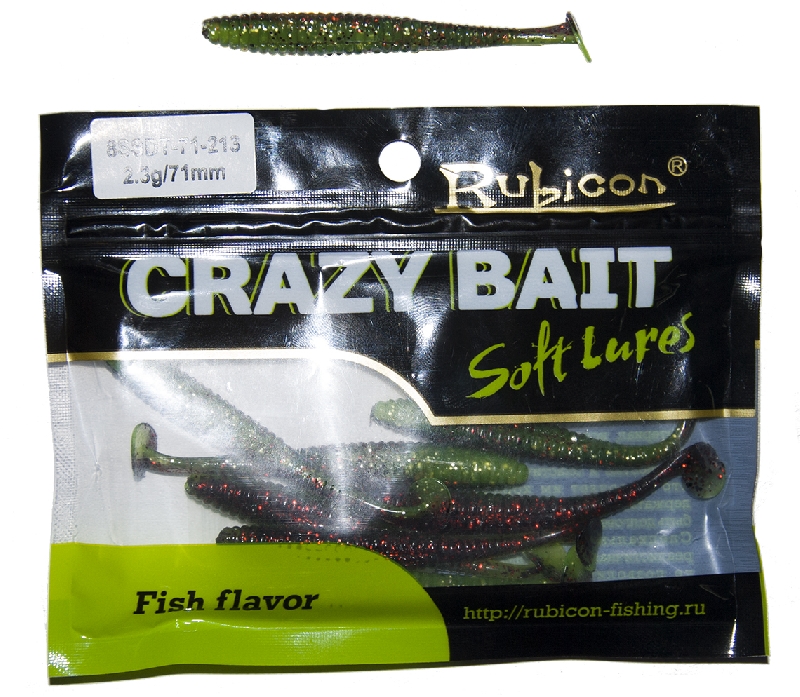 Силиконовая приманка Rubicon Crazy Bait 71 мм, 213, 8 шт.