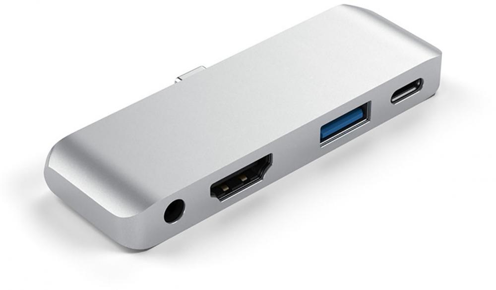 

Type-C - концентратор GSMIN BL-12 4 в 1 (Type-C, USB 3.0, HDMI, Audio 3.5) (Серебристый)