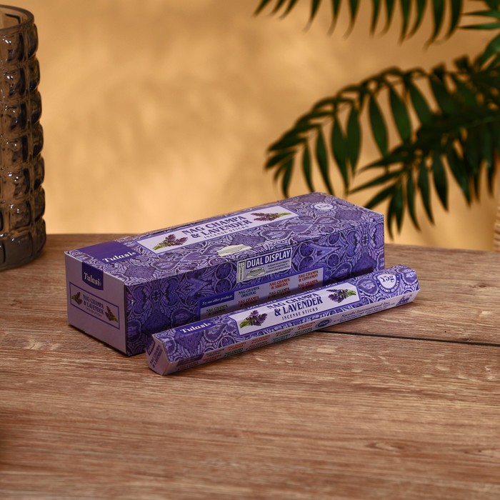 

Благовония NAG CHAMPA "Tulasi" 15 аромапалочек Lavender, Indian style