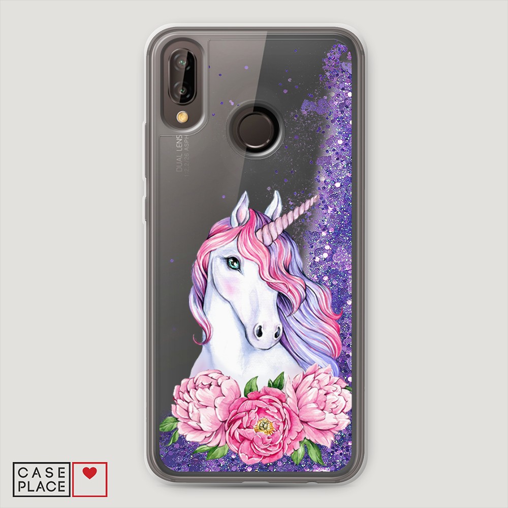 

Чехол Awog на Huawei P20 Lite/Nova 3e "Единорог с пионами", Разноцветный, 64492-1
