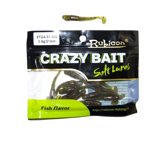 

Силиконовая приманка Rubicon Crazy Bait 51 мм, 002, 12 шт., Коричневый, Crazy Bait