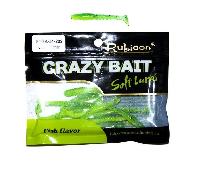 

Силиконовая приманка Rubicon Crazy Bait 51 мм, 202, 12 шт., Crazy Bait