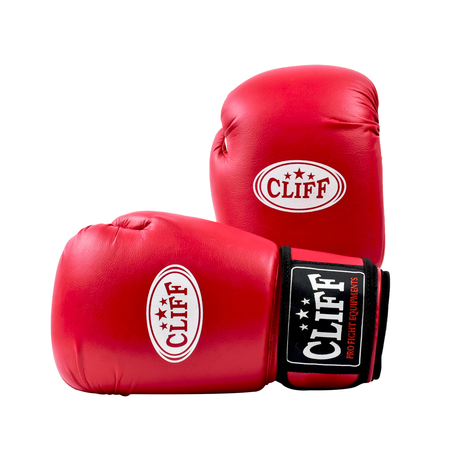 Перчатки боксёрские CLIFF CLUB, PVC, 14 унций, красно-белые