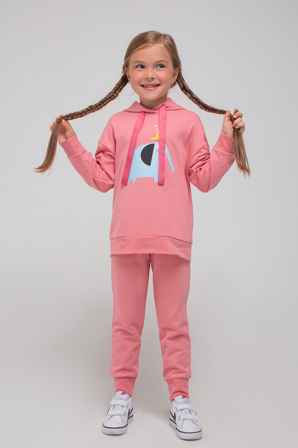 

Брюки для девочек CROCKID К400370 цв. розовый р.134, К400370
